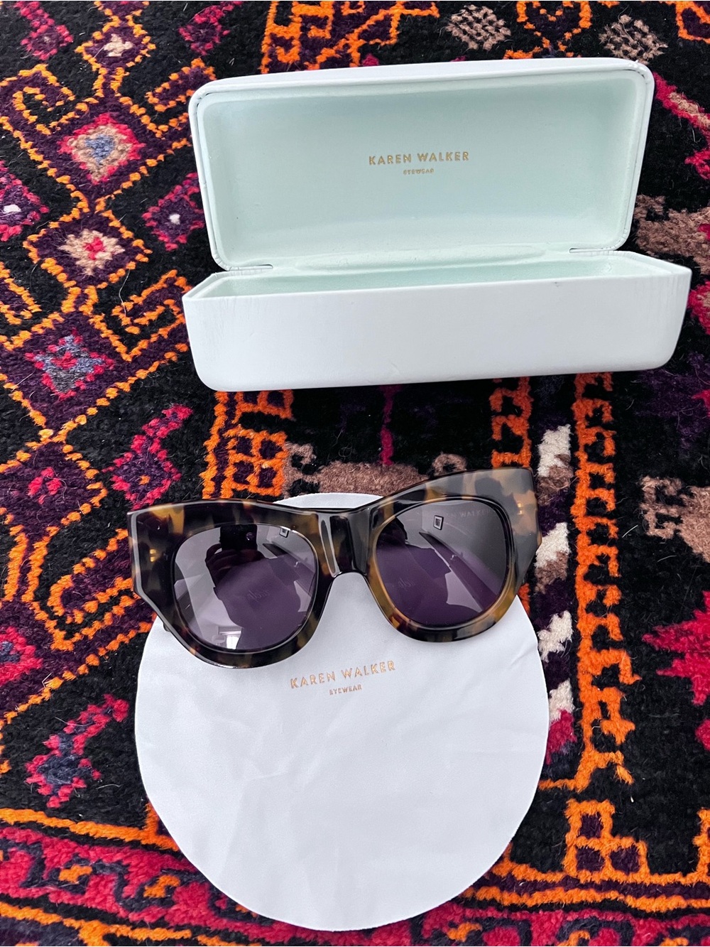 Karen Walker Tortoiseshell Cat-Eye Sunglasses - Brown/Black